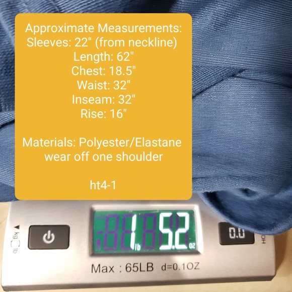 Pretty Little Thing Women's size 10 Blue Long Sleeve Off Shoulder Jumpsuit - Picture 9 of 9